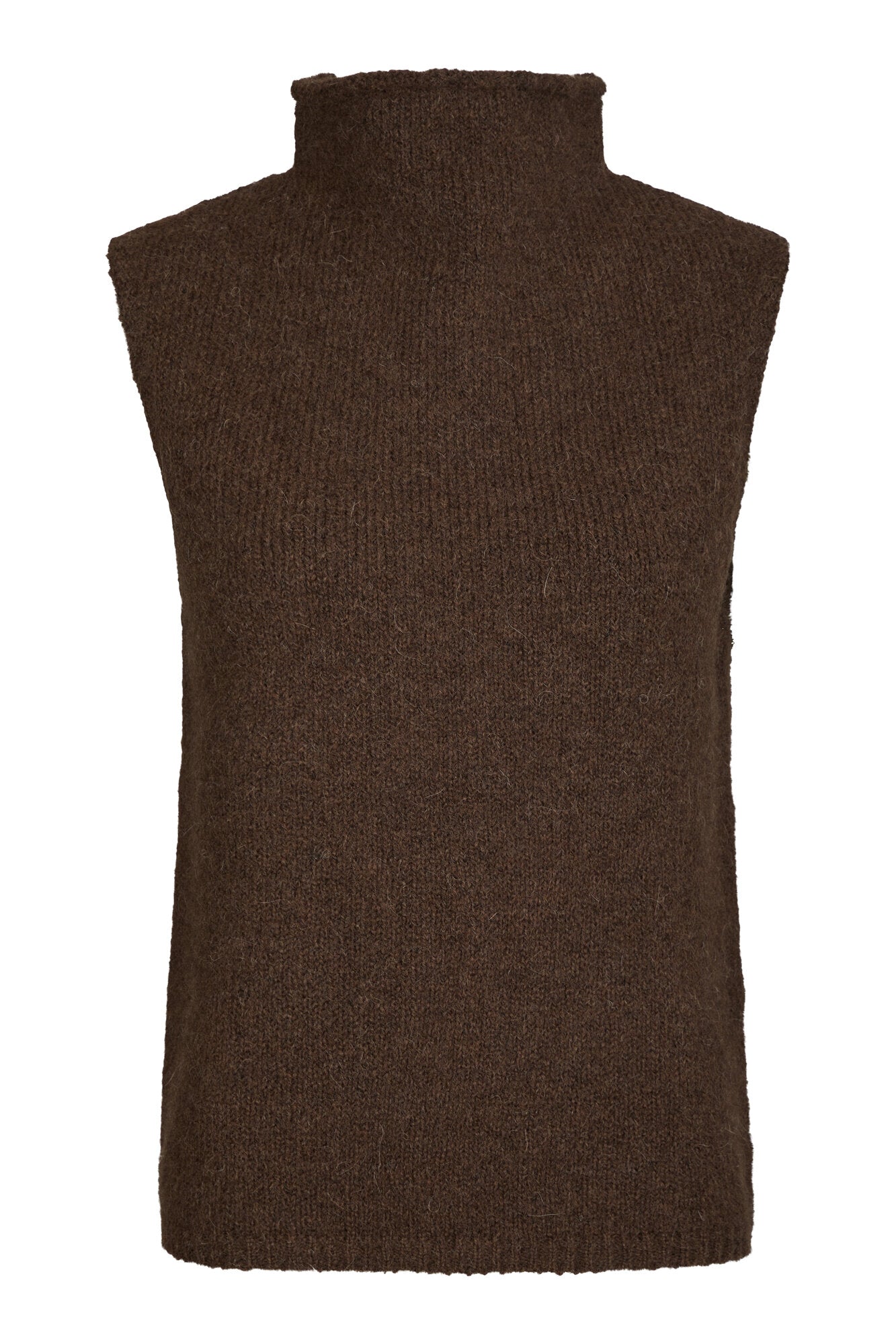 Odelia strik top - Brown Melange